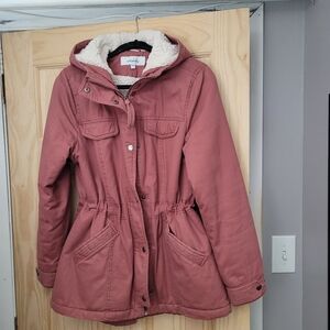 COPY - Sebby Dusty Rose Twill Anorak Jacket